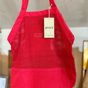 PACT Apparel | Women’s Beachside Organic Fair Trade Linen Crochet Tote NWT